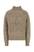 Isabel Marant Etoile Cable-Knit Cotton Blend Sweater — Taupe