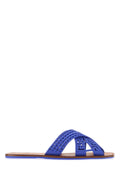Versace Rubber Crossover Sandal — Blue