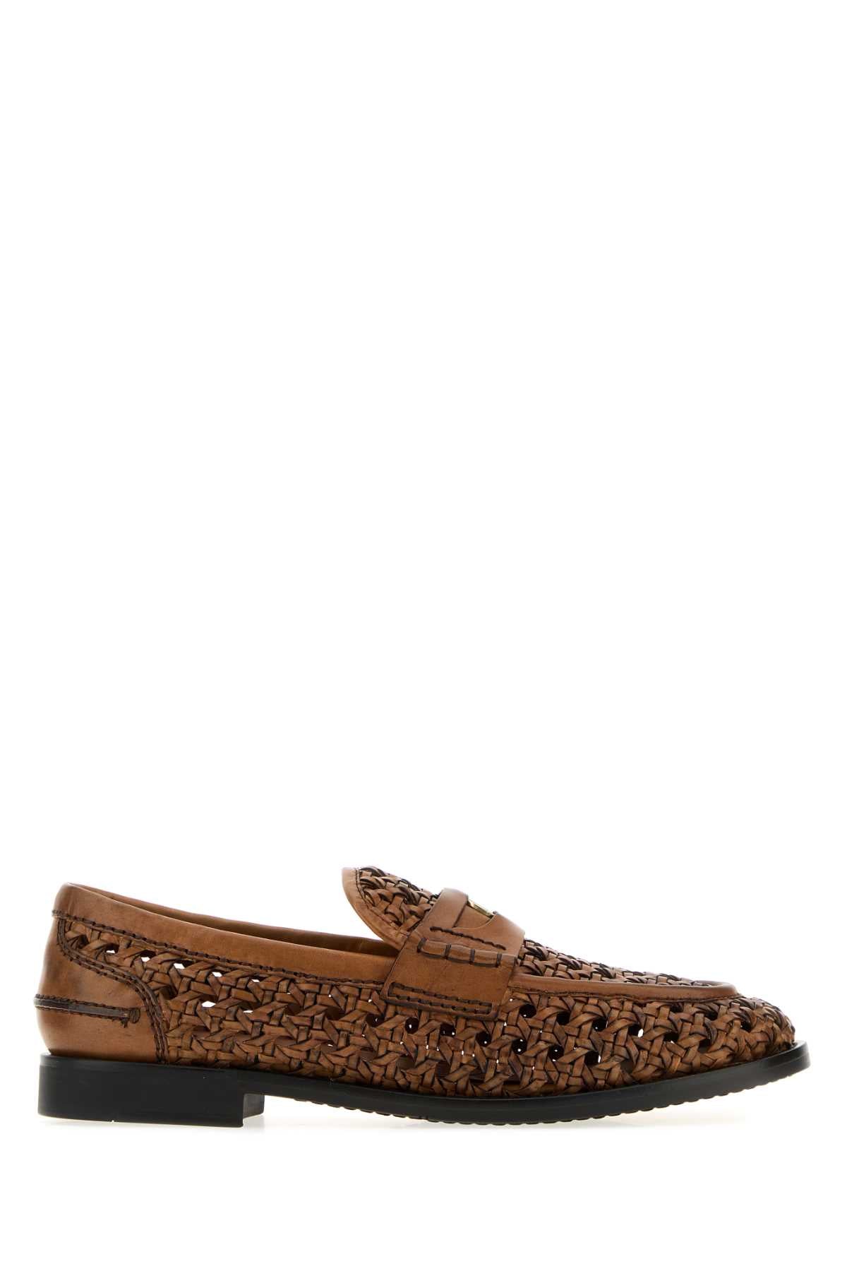 Miu Miu Mocassini Loafer — Brown
