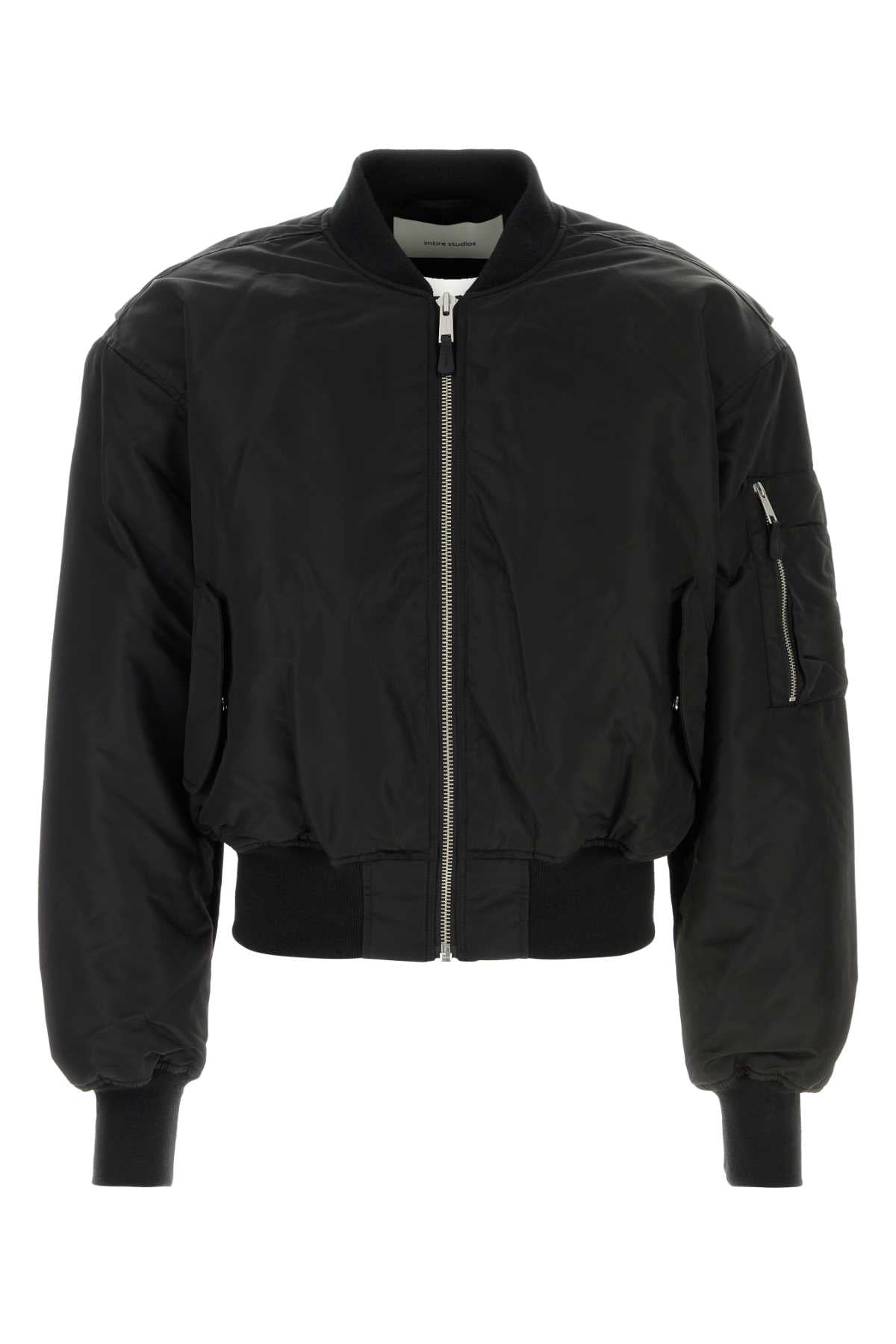 Entire Studios Broad Bomber Jacket — Black