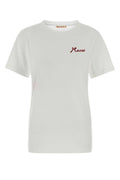 Marni Logo-Embroidered Cotton T-Shirt — White