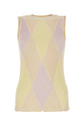 Burberry Argyle Jacquard Cotton-Silk Blend Sweater — Beige
