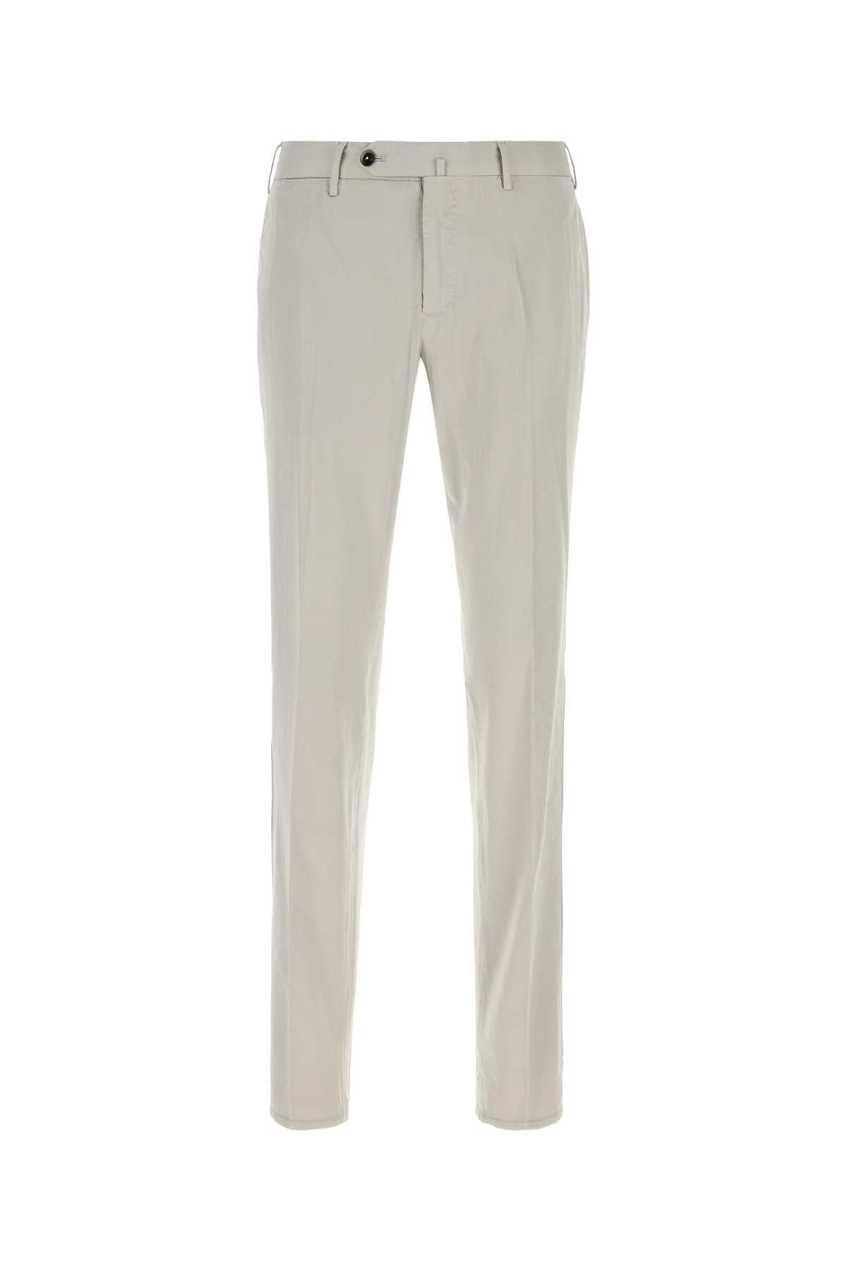 Pt Torino Stretch Cotton Blend Silkochino Trousers — Beige