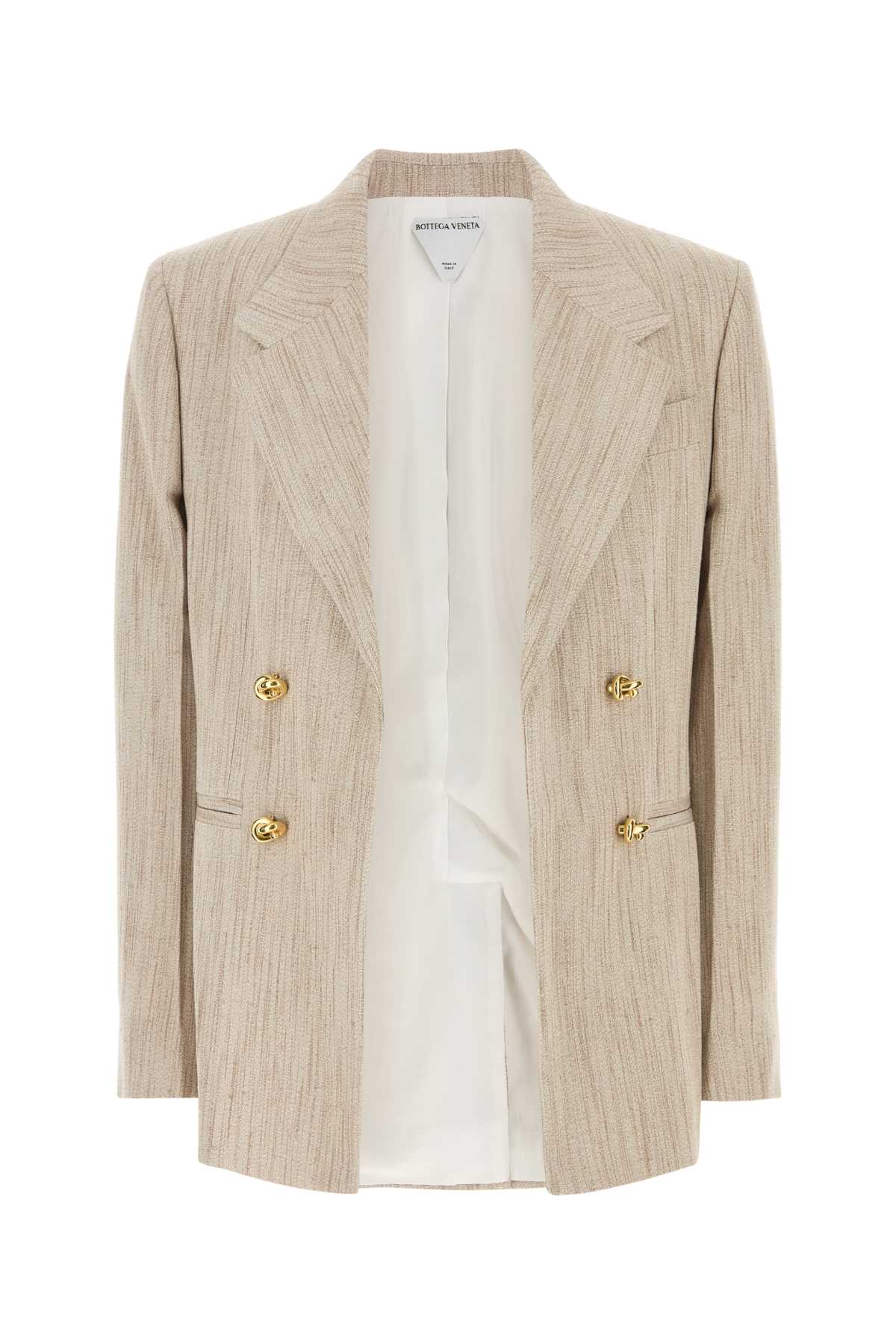 Bottega Veneta Fiammata Blazer — Beige