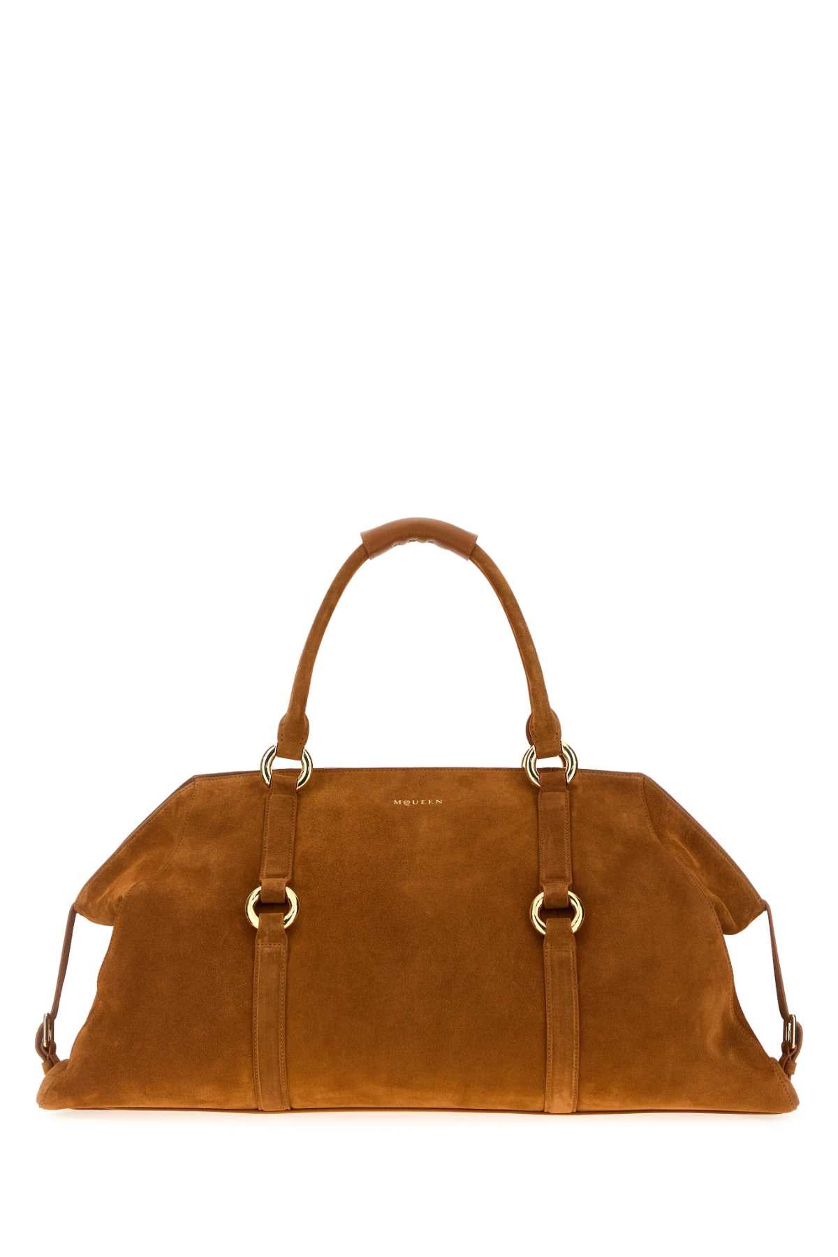 Alexander McQueen Farringdon Maxi Shoulder Bag — Brown