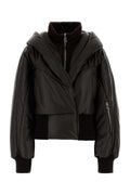 The Attico Cropped Padded Down Jacket — Black