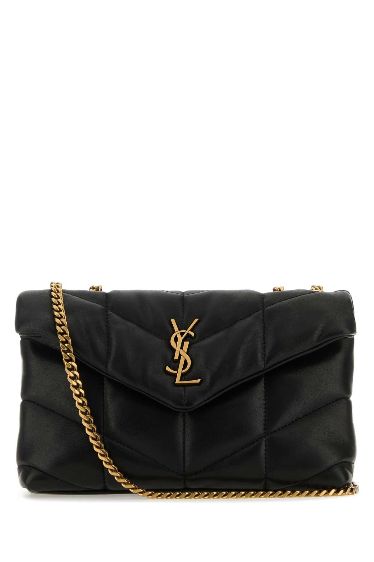 Saint Laurent Quilted Nappa Leather Crossbody Bag — Black