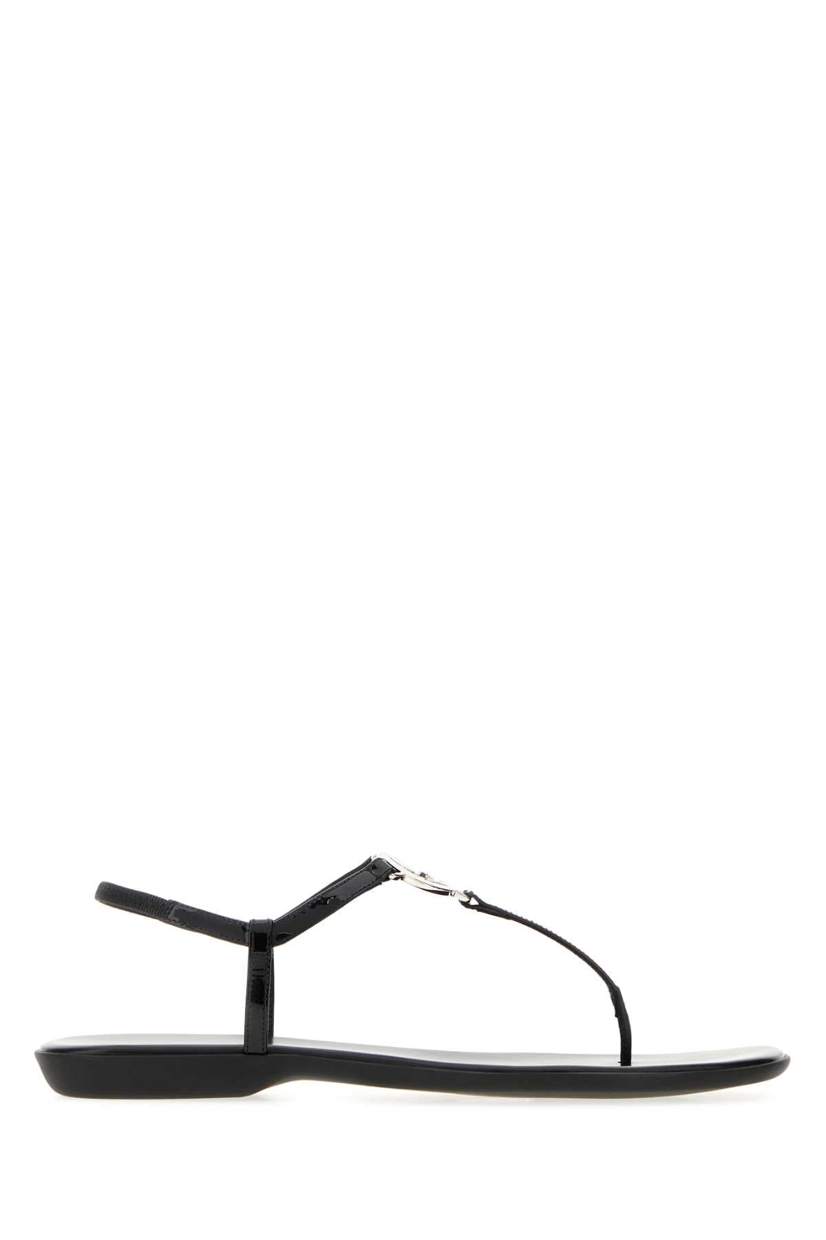 Gucci Leather T-Strap Sandal — Black