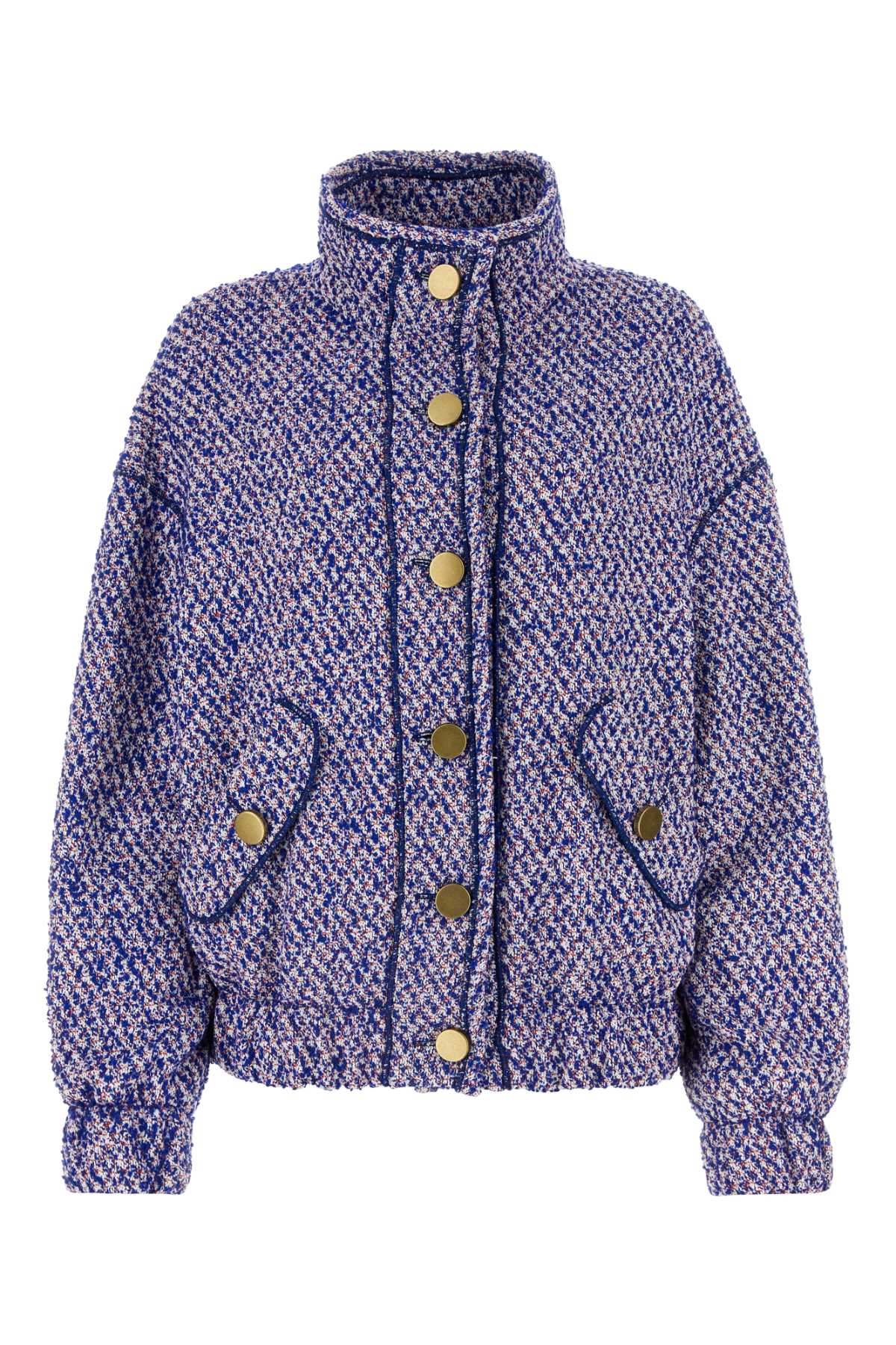 Philosophy Di Lorenzo Serafini Cotton-Blend Tweed Jacket — Blue