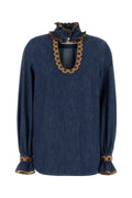Valentino Garavani Denim Blouse — Blue