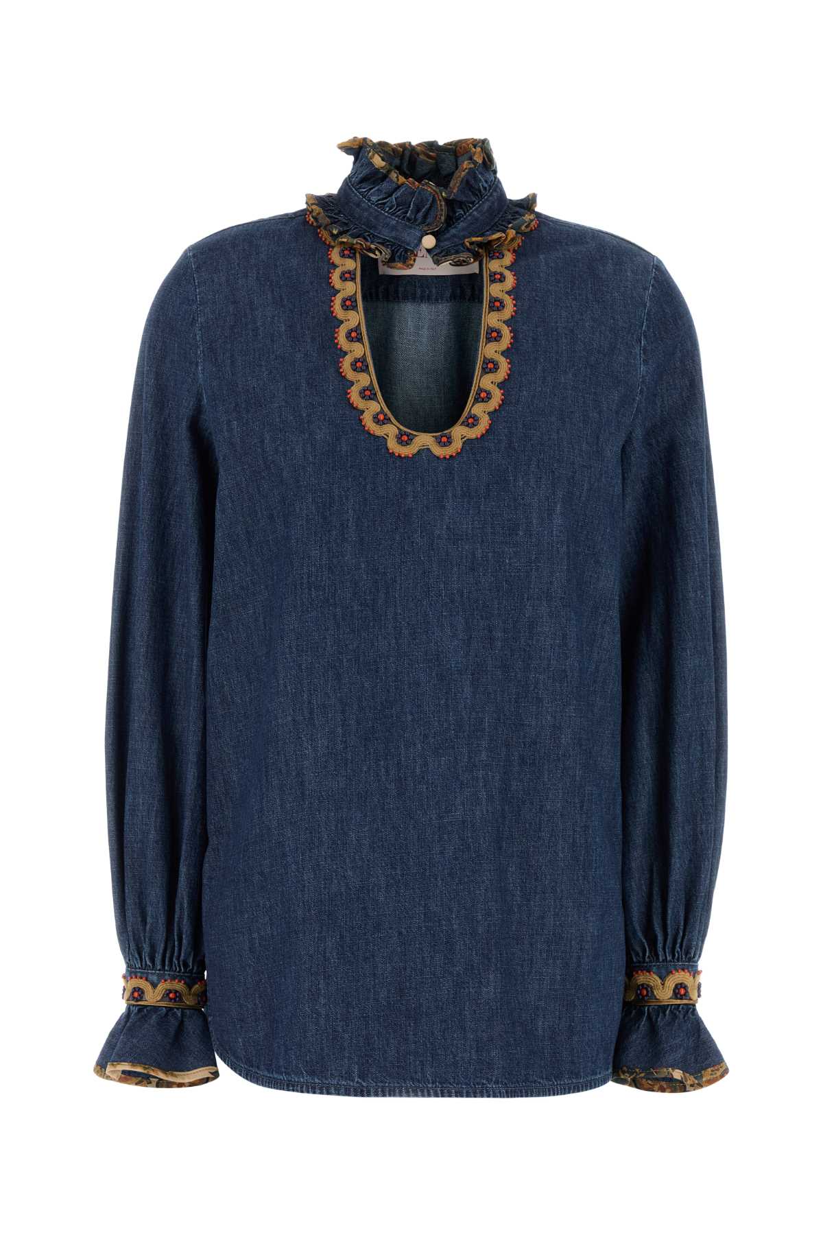 Valentino Garavani Denim Blouse — Blue