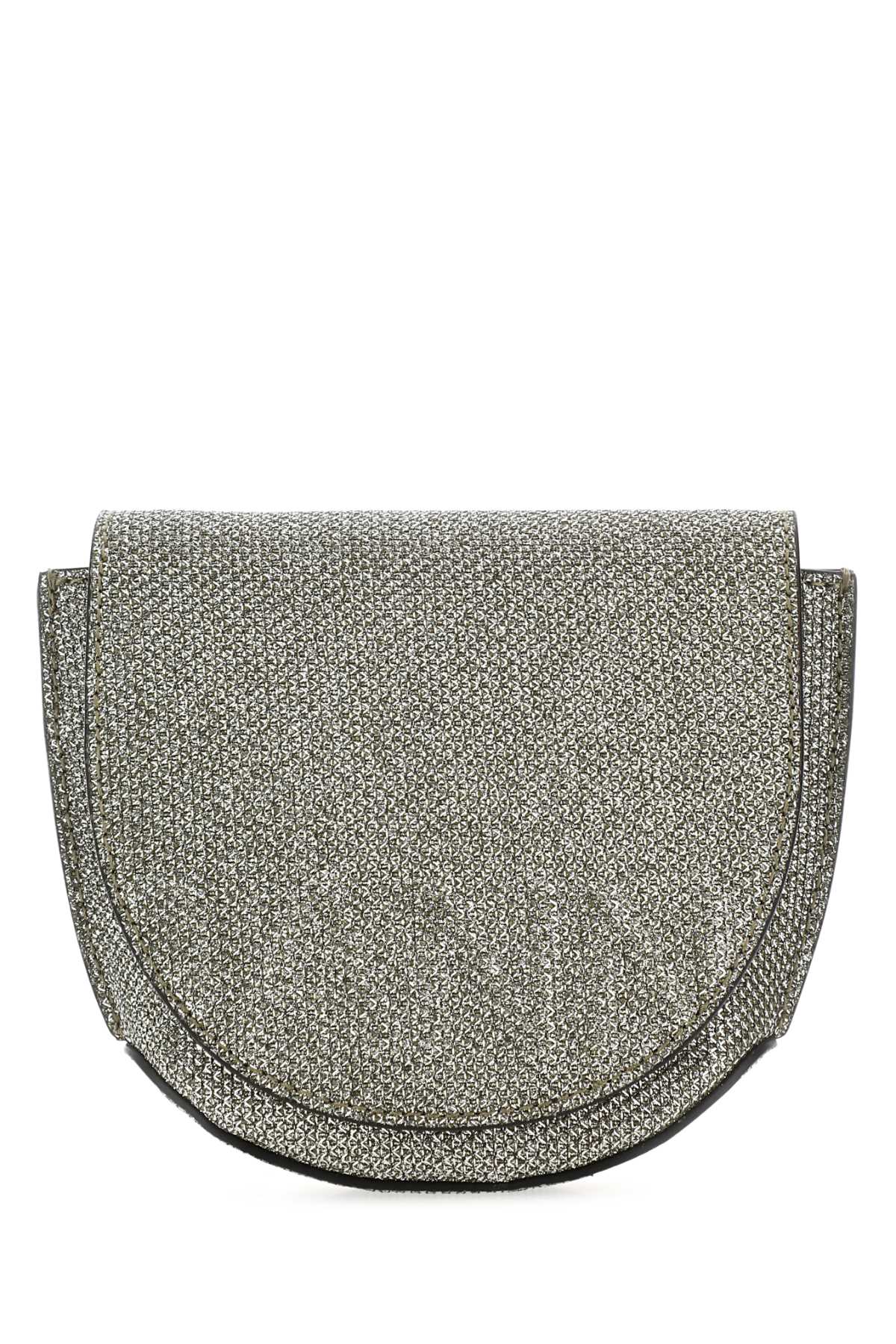 Ganni Banner Crossbody Bag — Silver