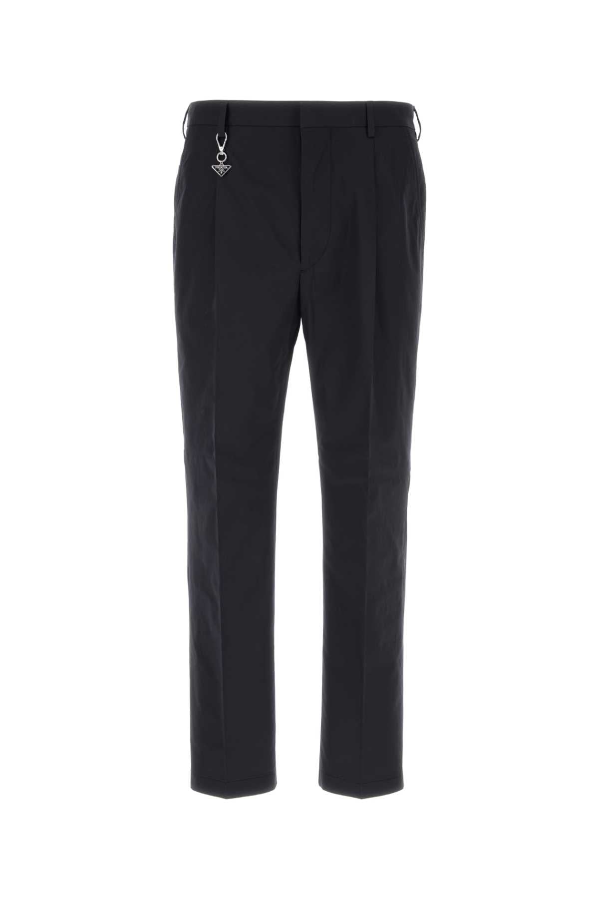 Prada Navy Poplin Trousers — Navy