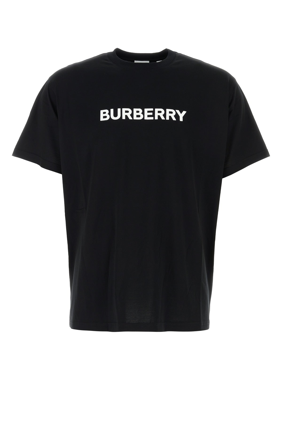 Burberry Logo-Print Cotton T-Shirt — Black