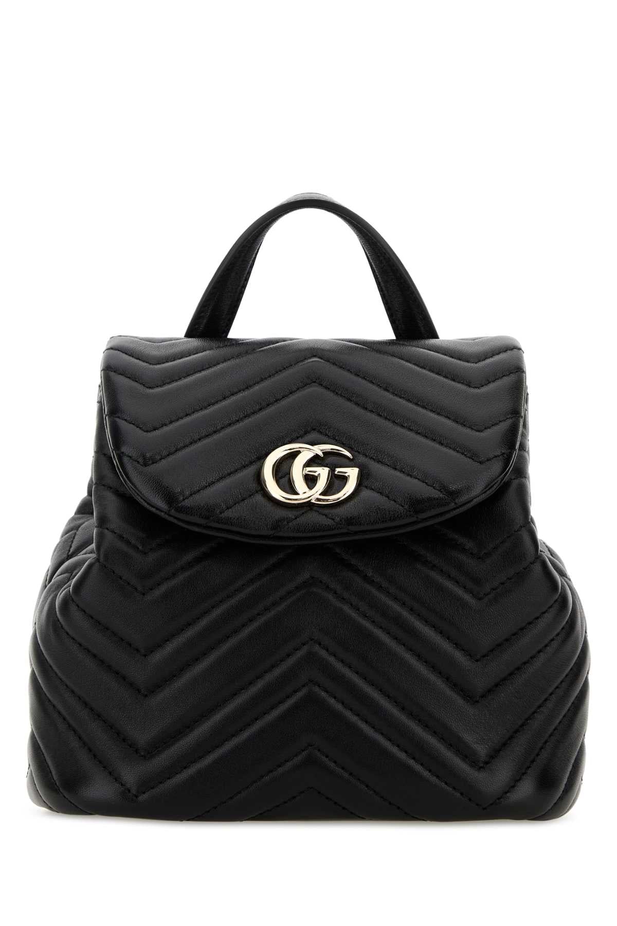 Gucci Marmont Top Handle Bag — Black