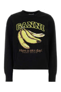 Ganni Cotton Sweater — Black