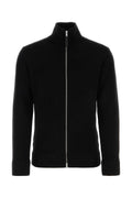 Maison Margiela Ribbed Cotton-Wool Blend Cardigan — Black