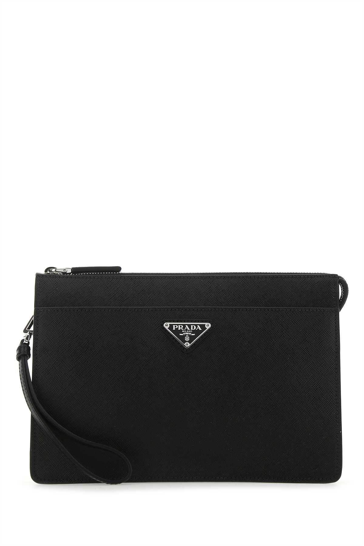 Prada Saffiano Leather Wallet — Black