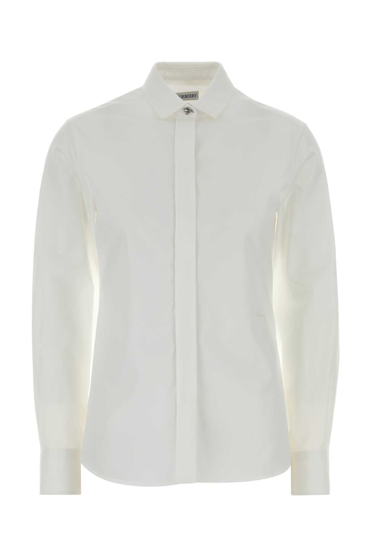 Burberry Cotton Poplin Shirt — White