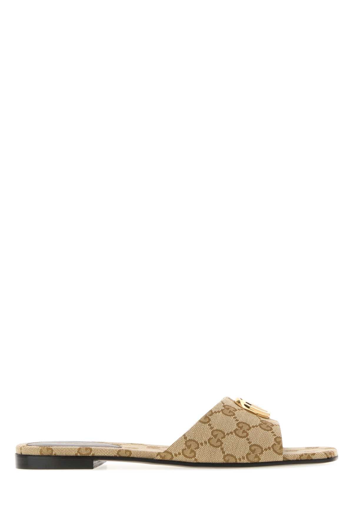 Gucci GG Canvas Slide — Beige