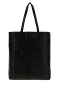 Saint Laurent Leather Tote Bag — Black