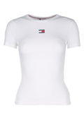 Tommy Hilfiger Jeans Logo-Embroidered T-Shirt — White