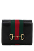 Gucci Striped Leather Wallet — Black
