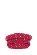 Ruslan Baginskiy CAPPELLO Embellished Satin Flat Cap — Pink