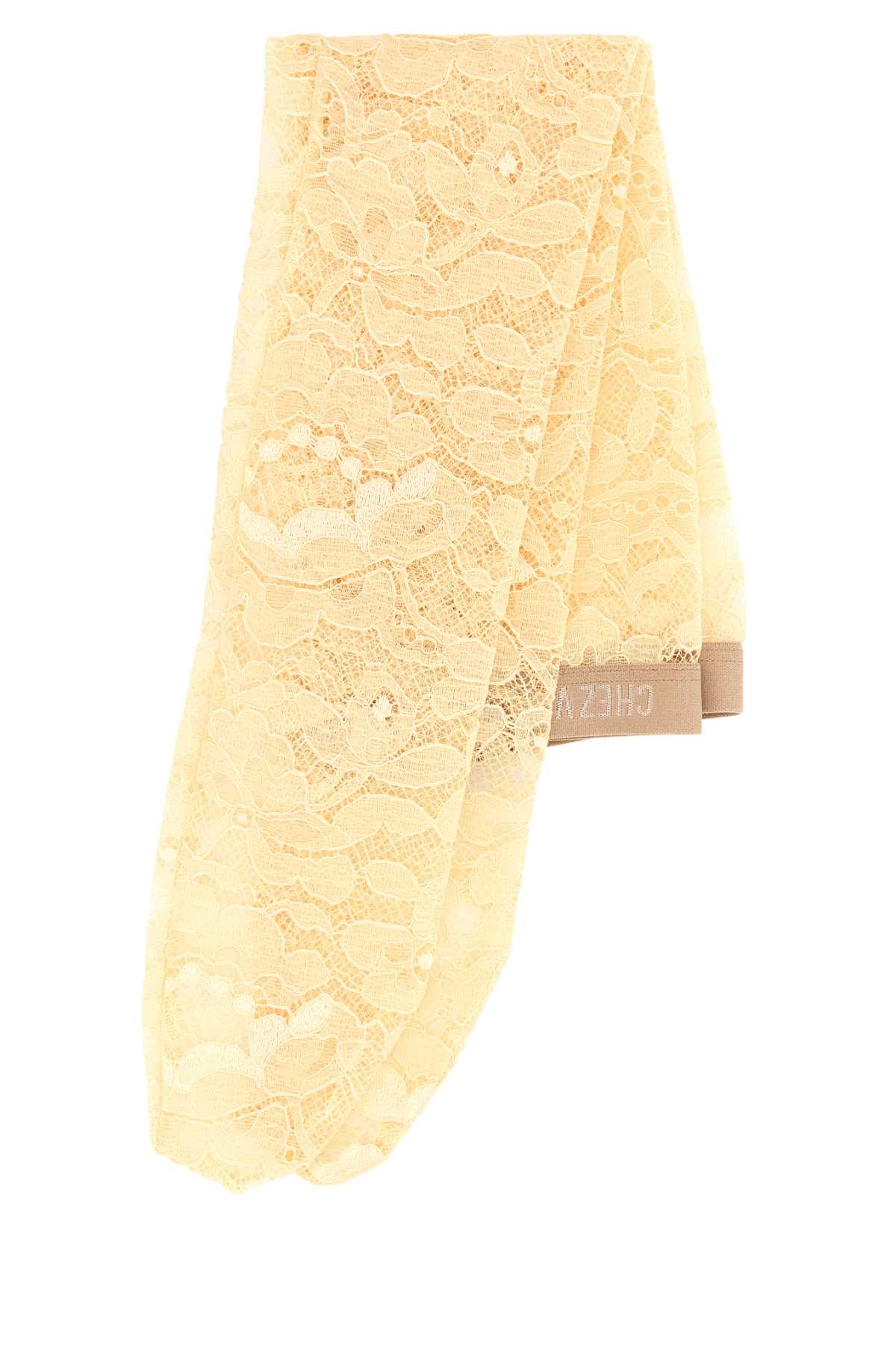 Valentino Garavani Pizzo Socks — Beige