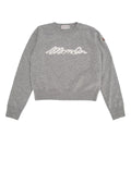 Moncler Jr Neck Sweater — Gray