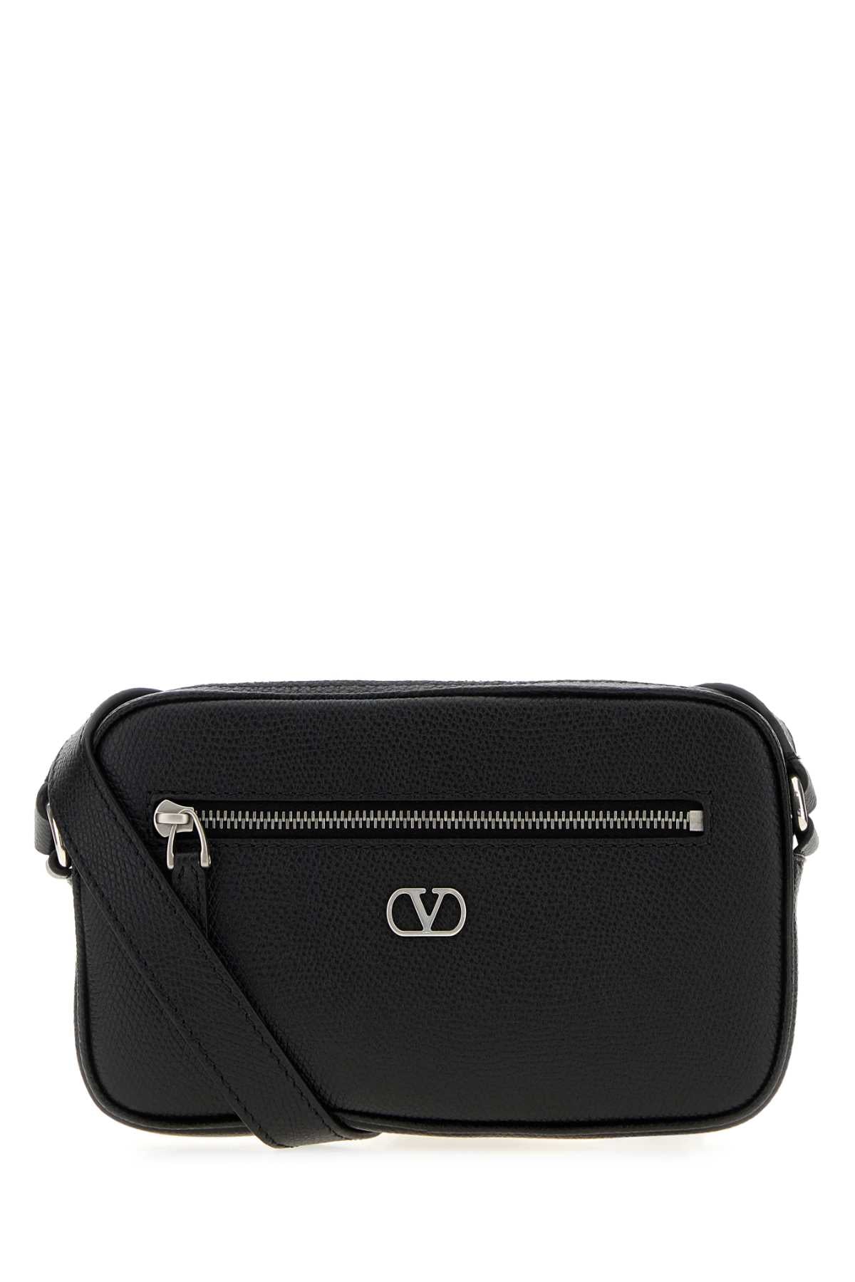 Valentino Garavani Leather Crossbody Bag — Black