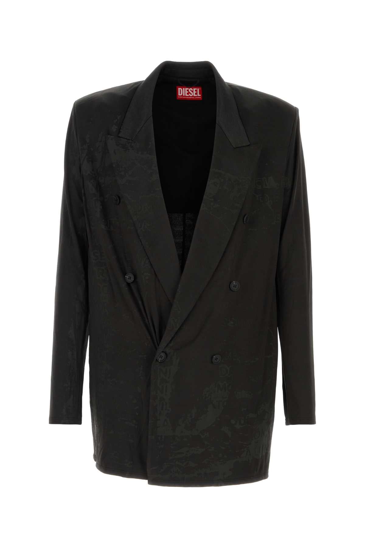 Diesel Stretch Acetate Blazer — Black