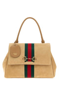 Gucci Horsebit Top Handle Bag — Beige