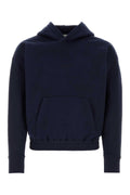 Saint Laurent Cotton Fleece Hoodie — Navy