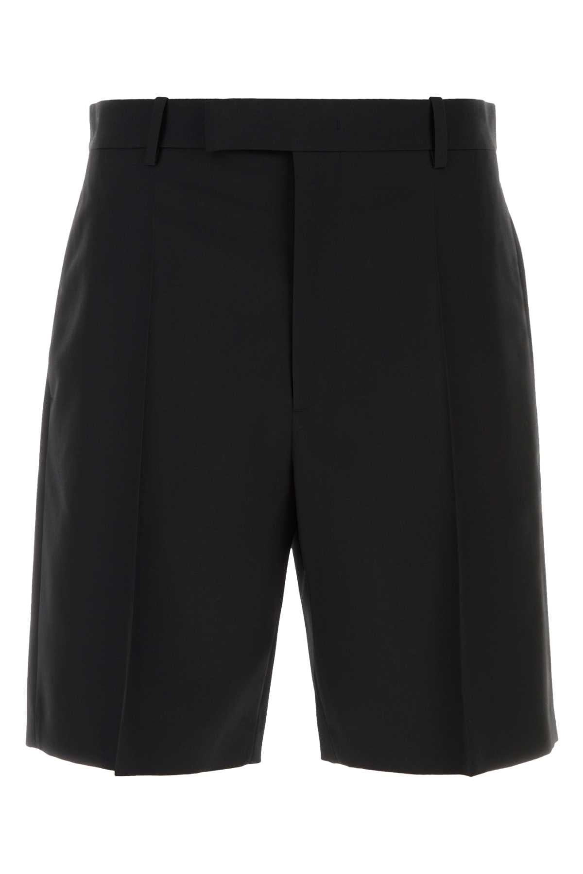 Jil Sander Virgin Wool Bermuda Shorts — Black