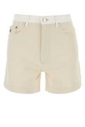 Stella McCartney Two-Tone Denim Denim Shorts — White