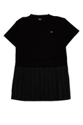 Dkny Junior Pleated Hem Dress — Black