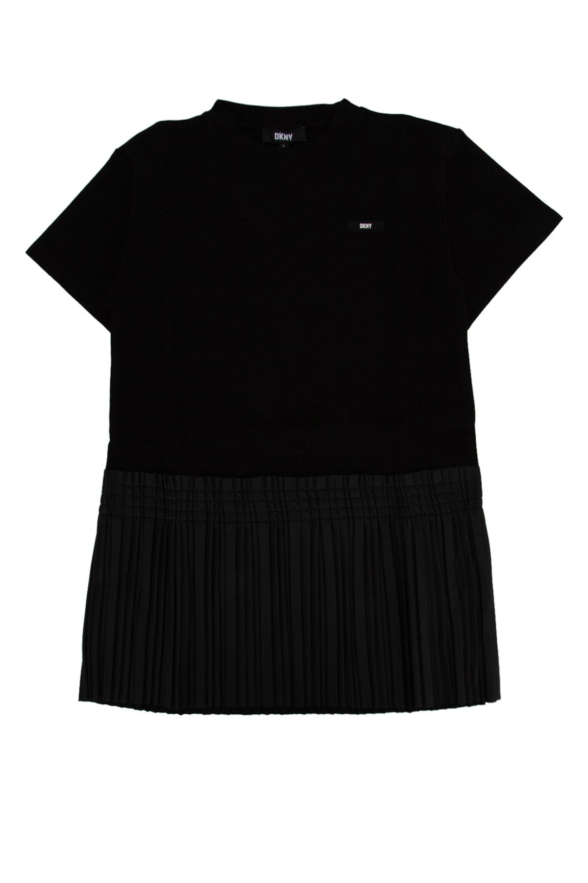 Dkny Junior Pleated Hem Dress — Black