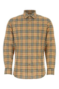 Burberry Checked Poplin Shirt — Beige