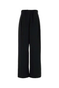 Jil Sander Crepe Wide-Leg Trouser — Black