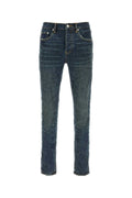 Purple Denim Stone Jeans — Navy