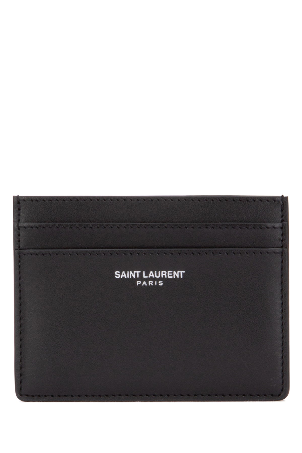 Saint Laurent Calf Skin Card Case — Black