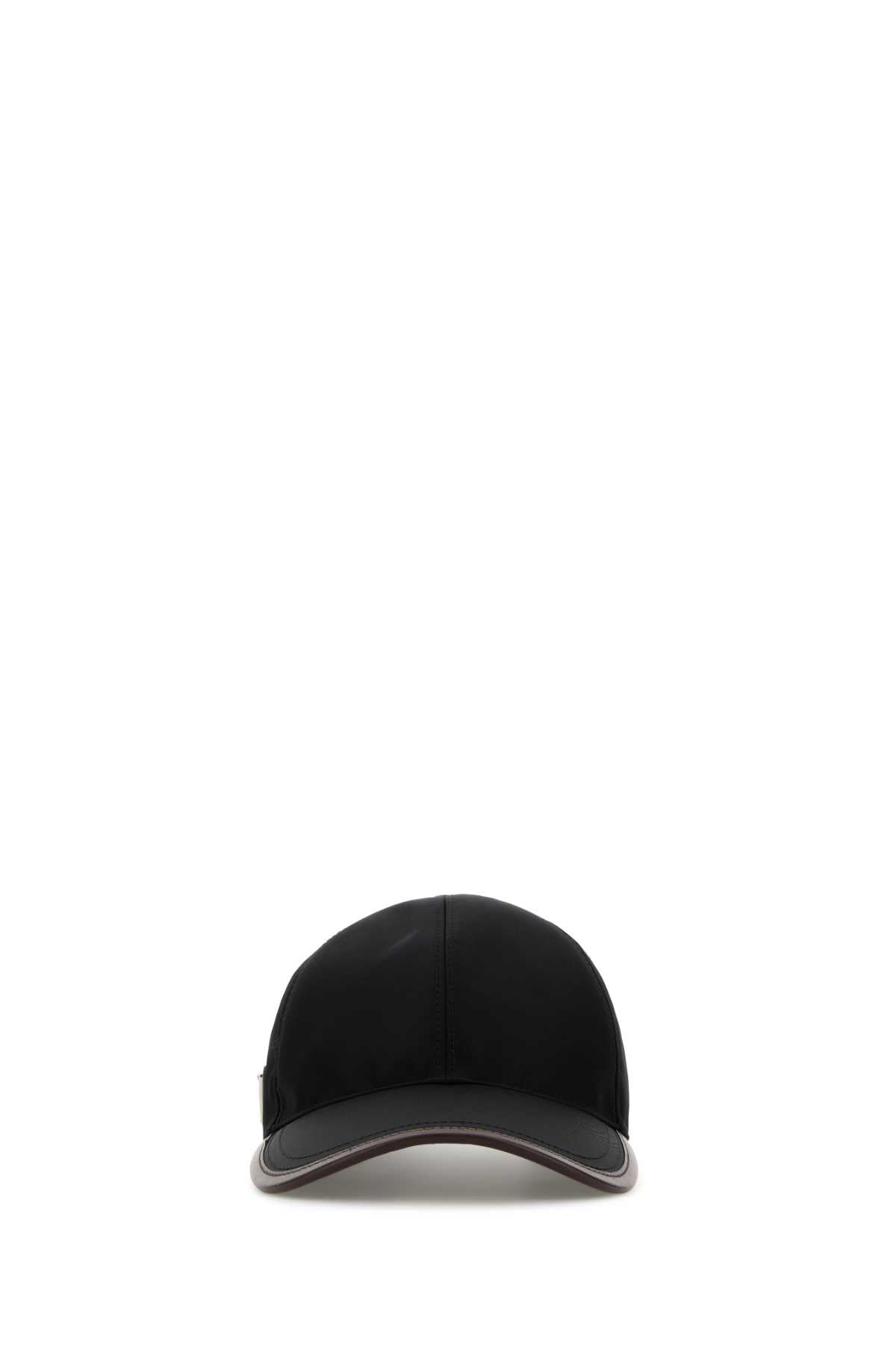Prada CAPPELLI Re-Nylon Baseball Cap — Black