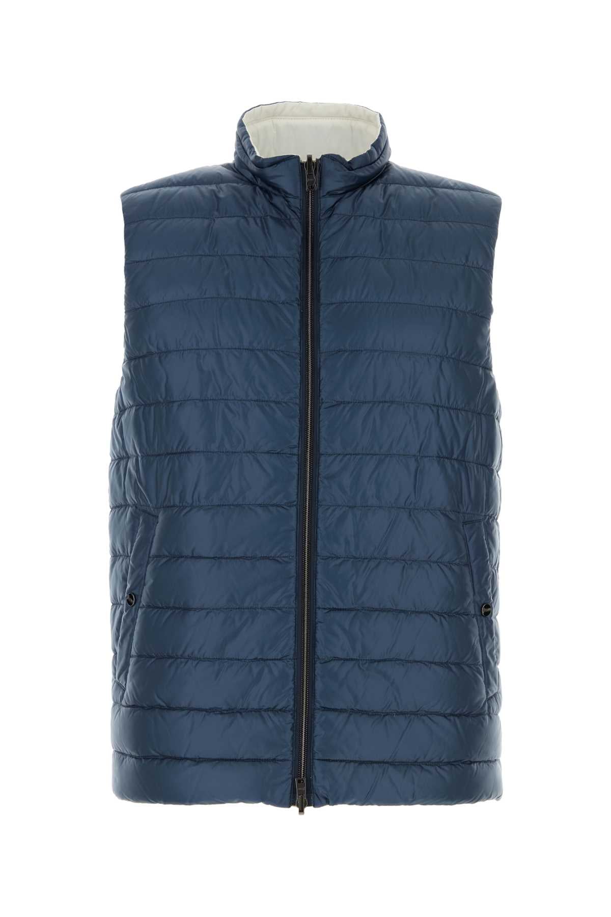 Herno Reversibile Vest — Navy
