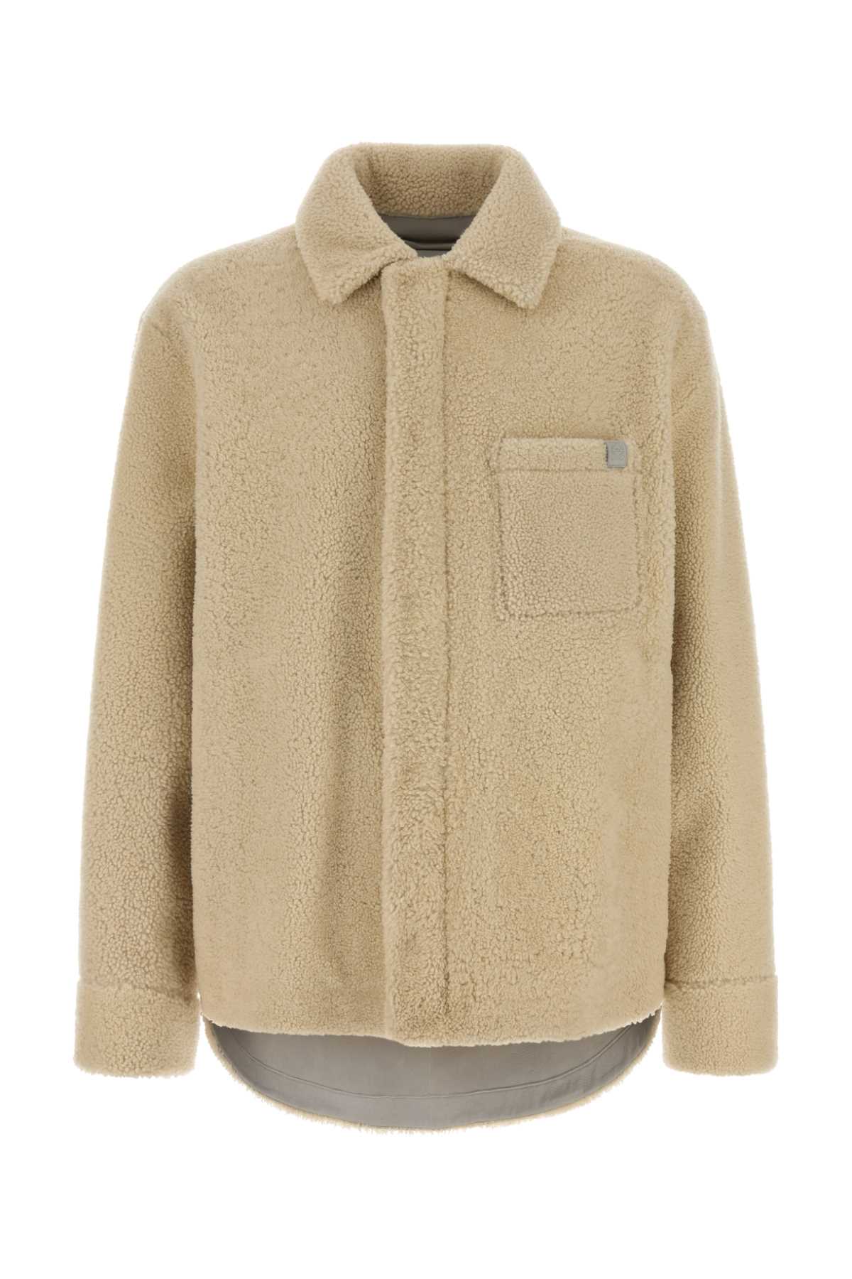 Loewe Shearling Overshirt — Gray
