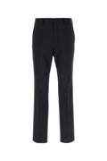 Valentino Garavani Wool-Mohair Blend Trousers — Navy