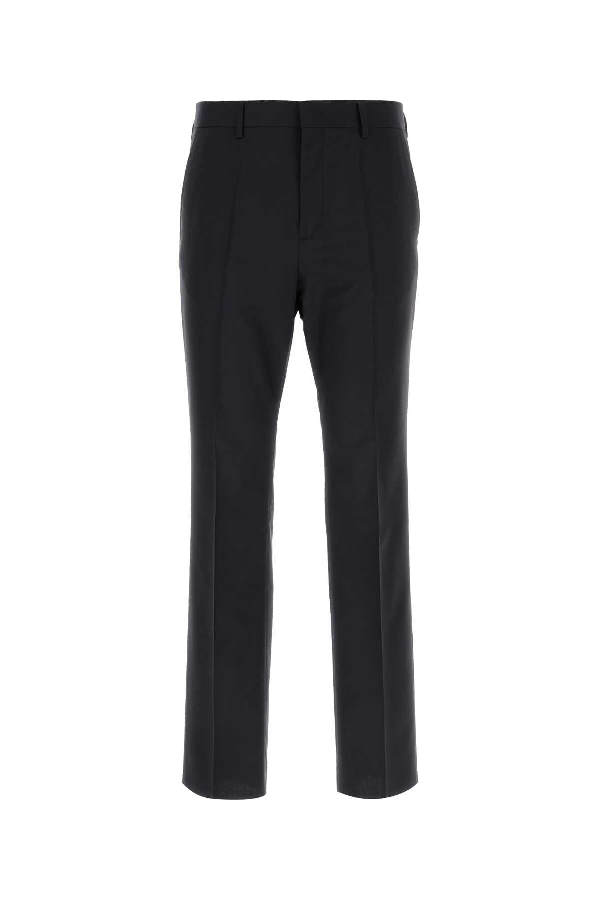 Valentino Garavani Wool-Mohair Blend Trousers — Navy