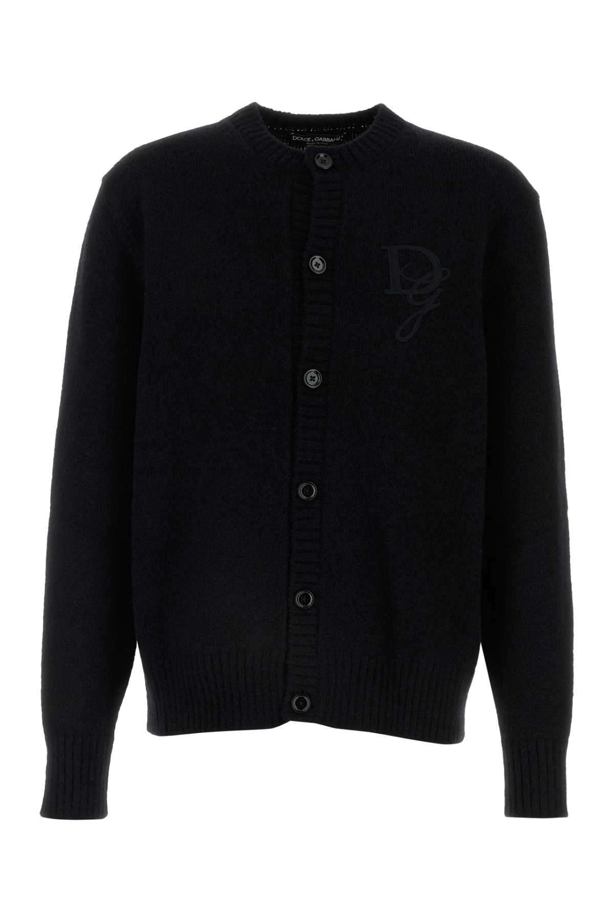 Cárdigan Dolce & Gabbana de mezcla de nailon — Negro