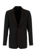 Blazer Fendi de gabardina de mezcla de lana — Marrón