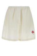 Prada Linen Bermuda Shorts — White
